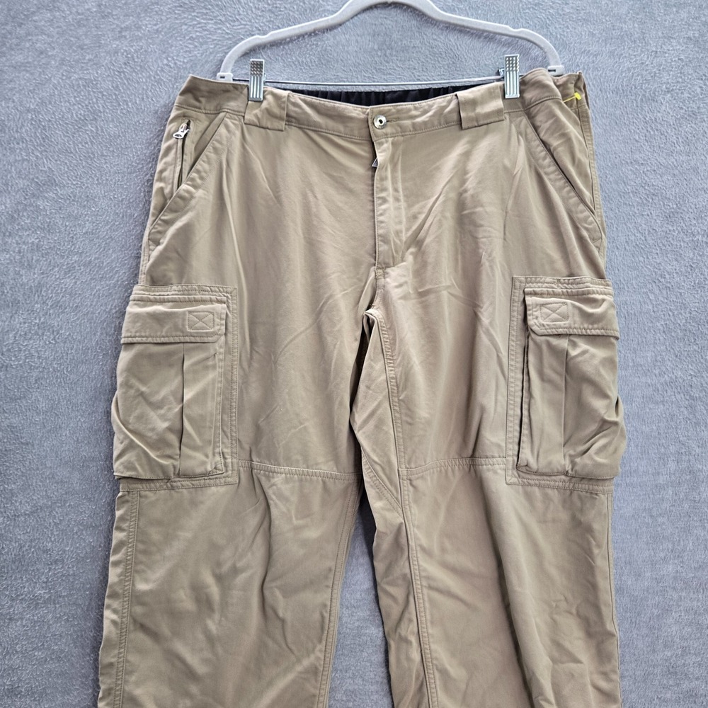 Duluth Men Pants XL Beige Cargo Pockets Nylon Hiking Mid Rise 32 in Inseam - Picture 11 of 12